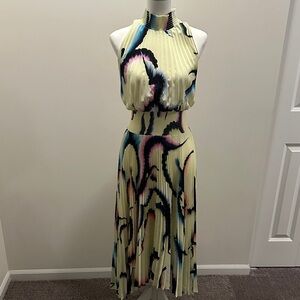 A.L.C. Renzo Yellow Pleated Dress *Please read details*